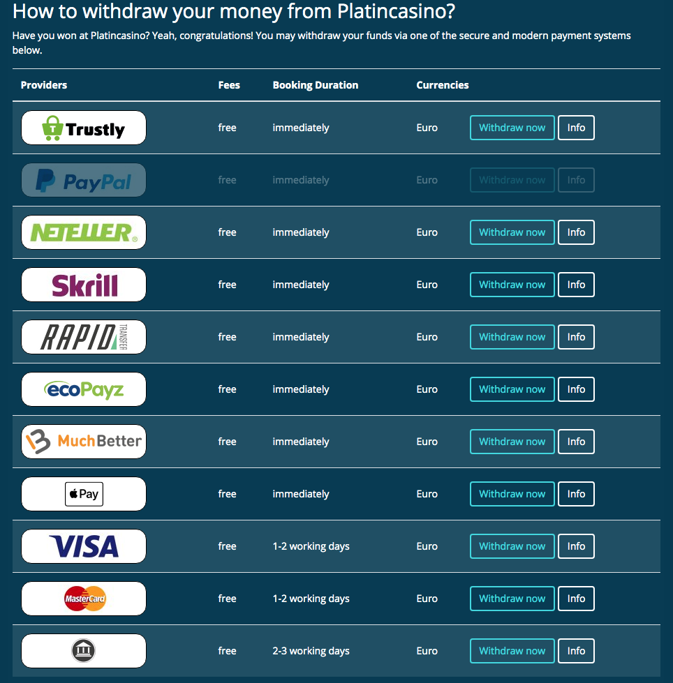 platin-casino-payment